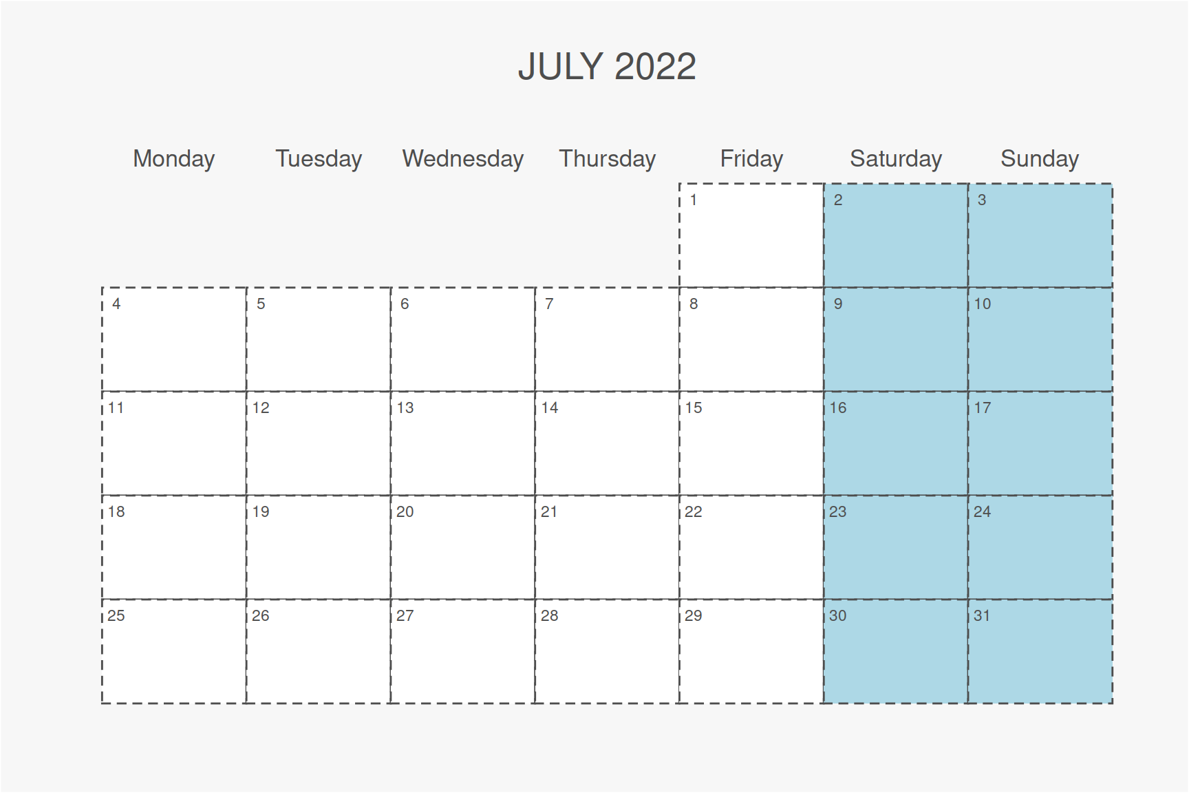 Customization of the monthly calendar in R