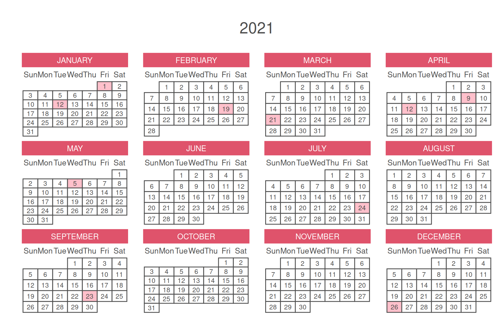 Calendar customization in R