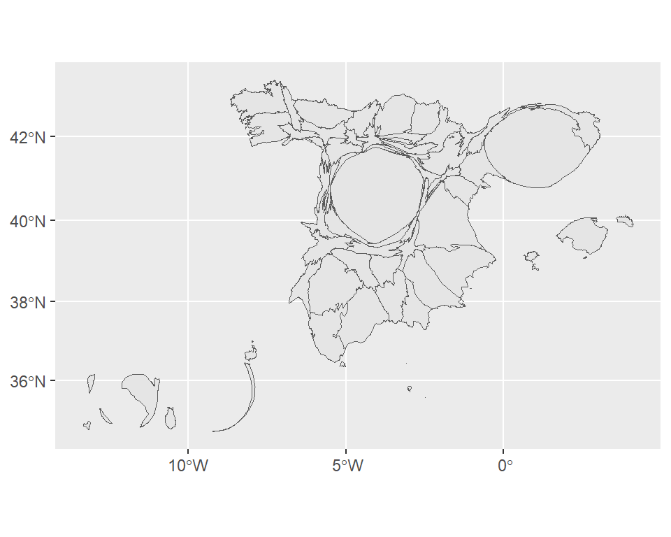 Default contiguous cartogram in ggplot2