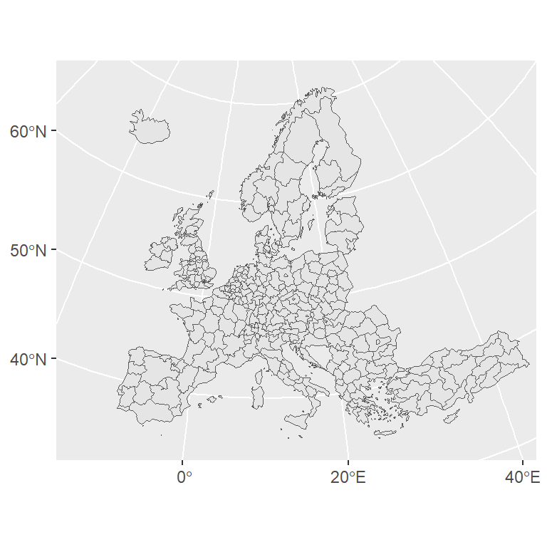 Europe map in ggplot2