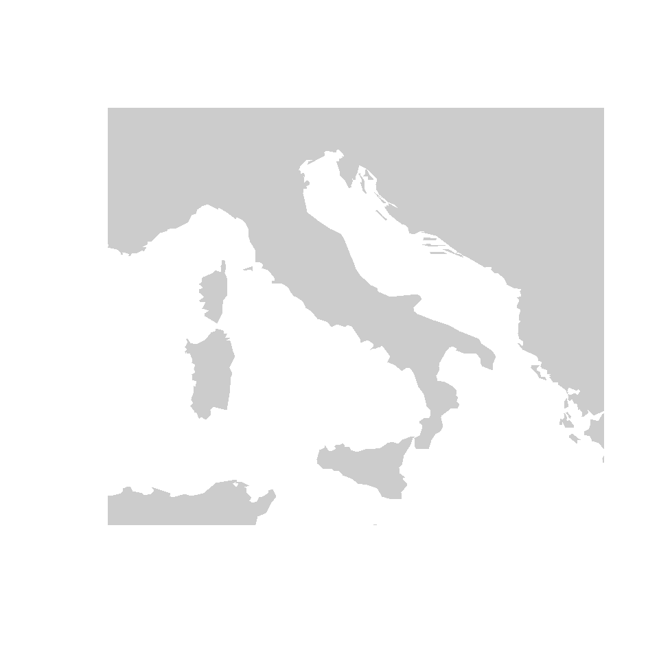 Mapa base de Italia