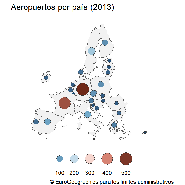 Proportional symbol map in ggplot2 combined with a choropleth map